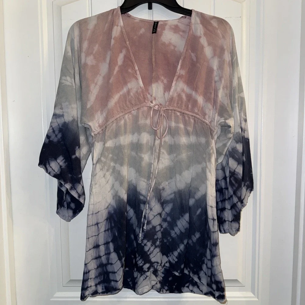 swim cover up dress small Tie Dye Raviya Brand Multi Color